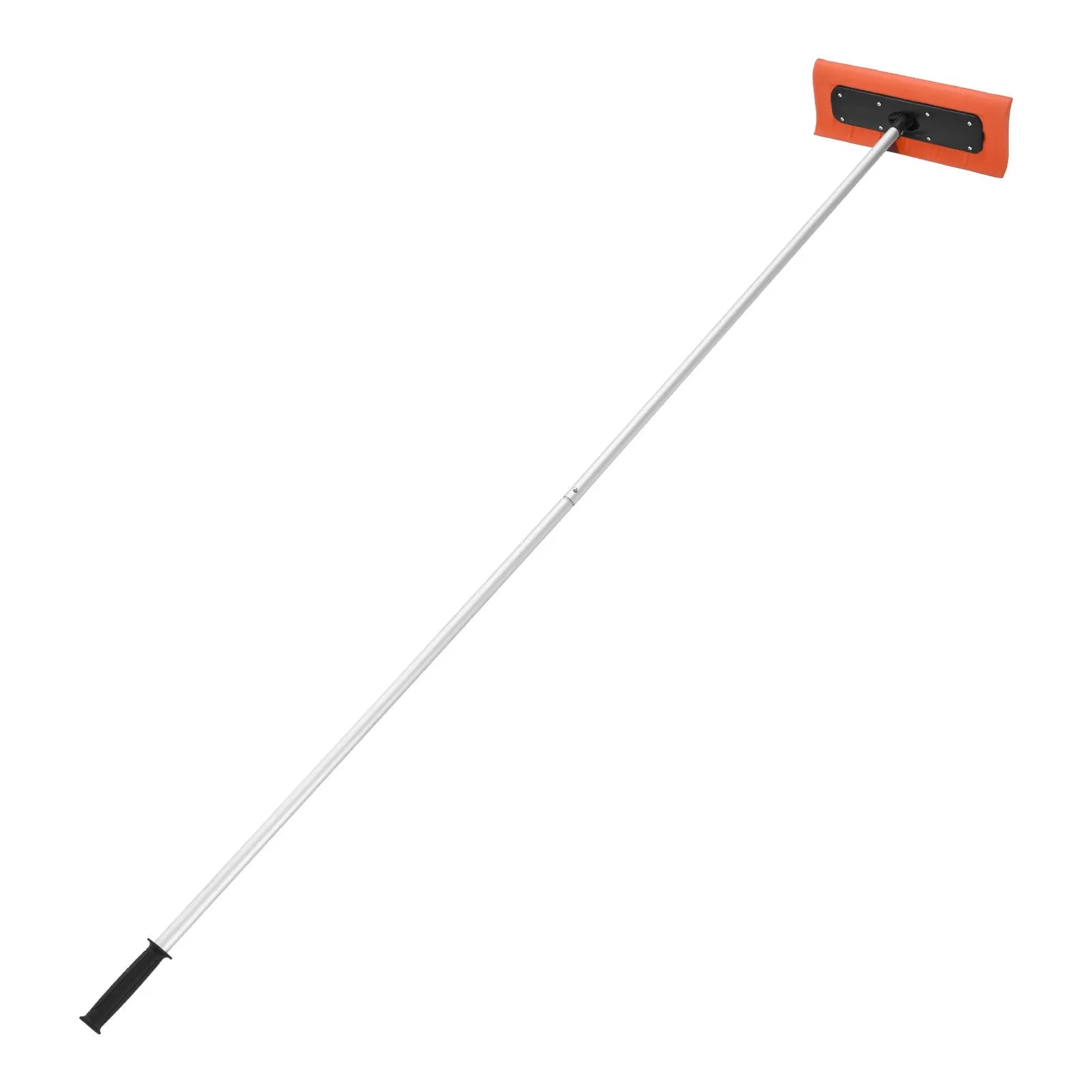 VEVOR Snow Roof Rake, 17.7 in Foam Blade, 7.3-18.4 ft Adjustable Roof Snow Scraper, Extension Tubes & Non-Slip Handle, Lightweight Snows Removal Tool for House Leaves Debris Clearing
