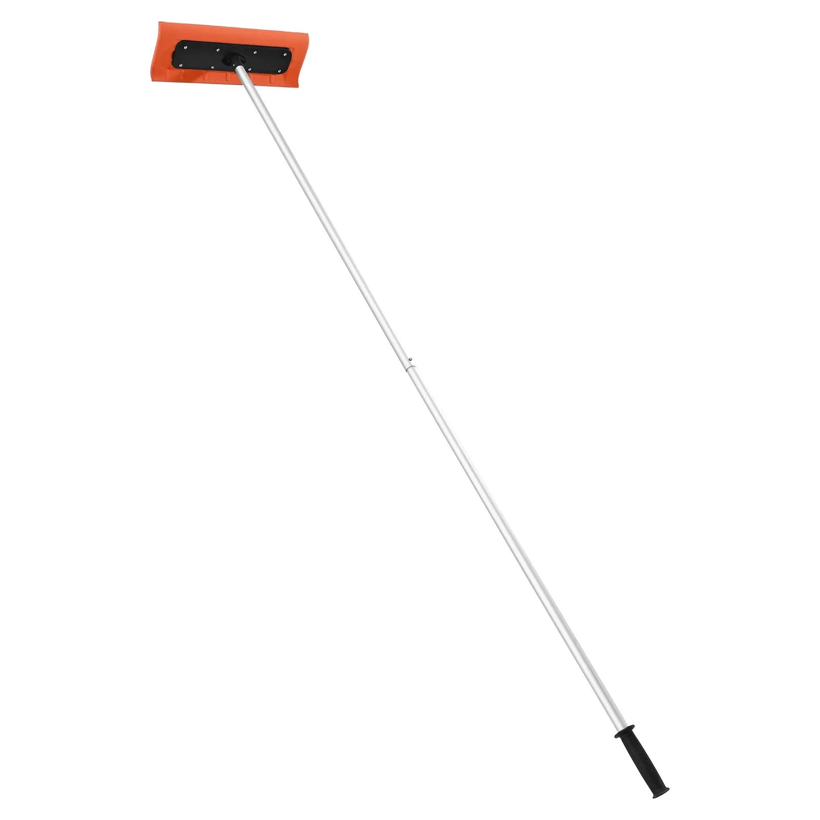 VEVOR Snow Roof Rake, 17.7 in Foam Blade, 7.3-18.4 ft Adjustable Roof Snow Scraper, Extension Tubes & Non-Slip Handle, Lightweight Snows Removal Tool for House Leaves Debris Clearing