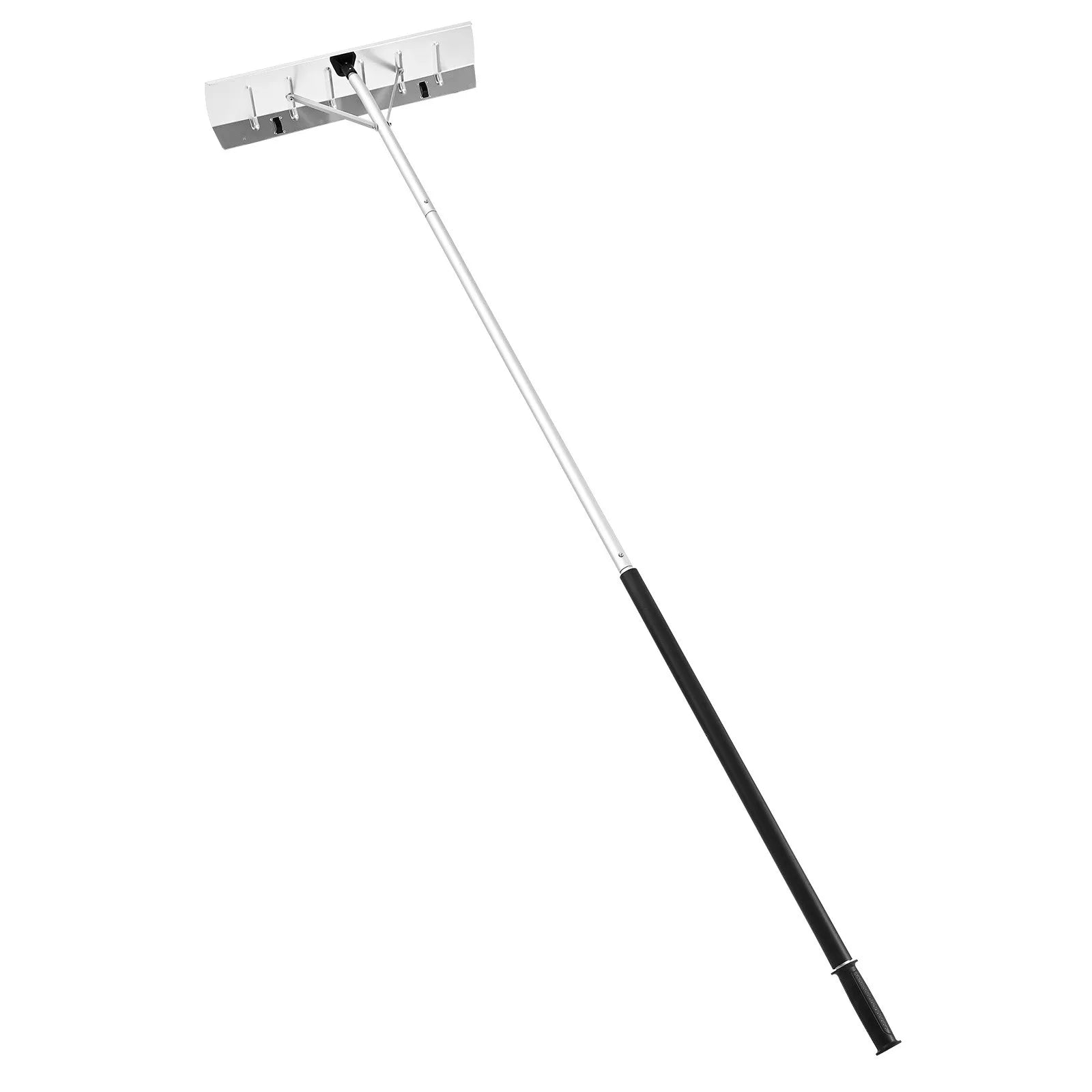 VEVOR Snow Roof Rake, 26 in Aluminum Blade, 7.5-20 ft Adjustable Roof Snow Scraper with Wheels, Anti-Slip Handle Snows Removal Tool, Lightweight House Rooftop Rake for Leaves Debris Removal