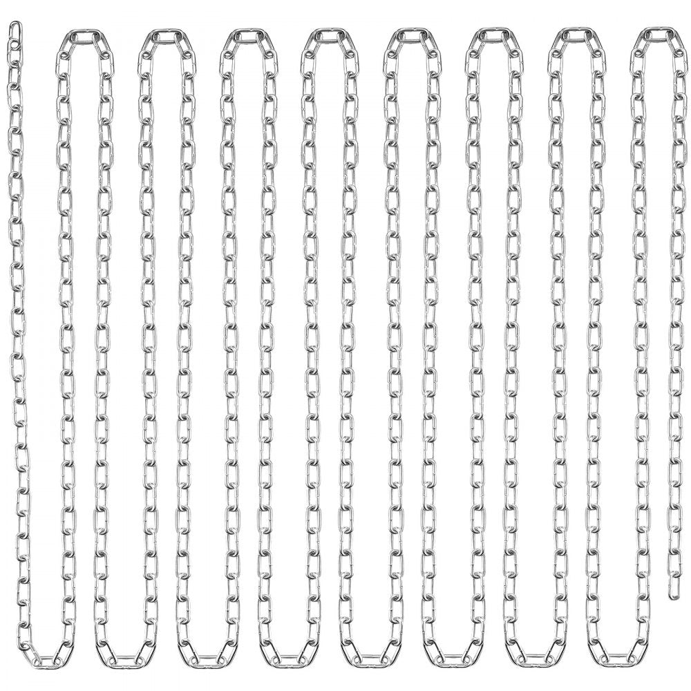 VEVOR Zinc Plated Proof Coil Chain Carbon Steel Chain Sling 1/8" x 33' 350 lbs
