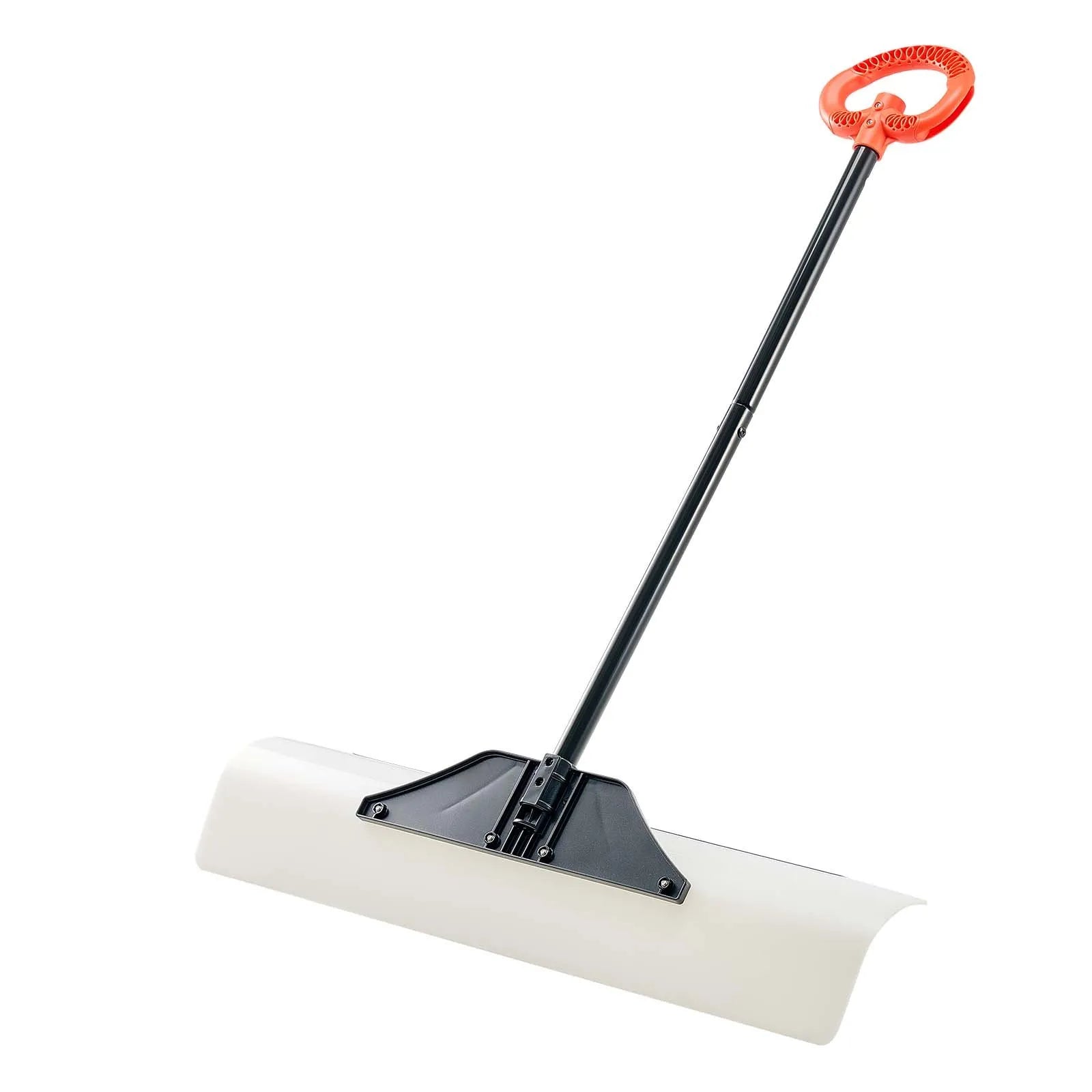 VEVOR Snow Pusher Shovel, 36 in Outdoor Snowplow Shovel with Ergonomic Grip, HDPE Plastic Blade, Winter Shovels with Segmented Handle, Metal Edged Strip, Portable Snow Removal Tool for Driveway Garden