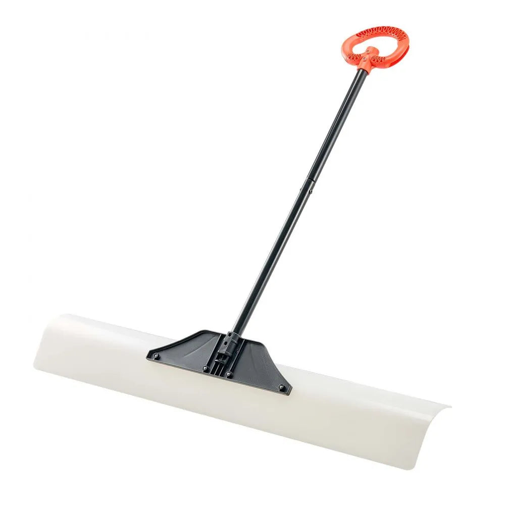 48-Inch Plastic Snow Pusher with Ergonomic Handle for Winter Snow Clearing