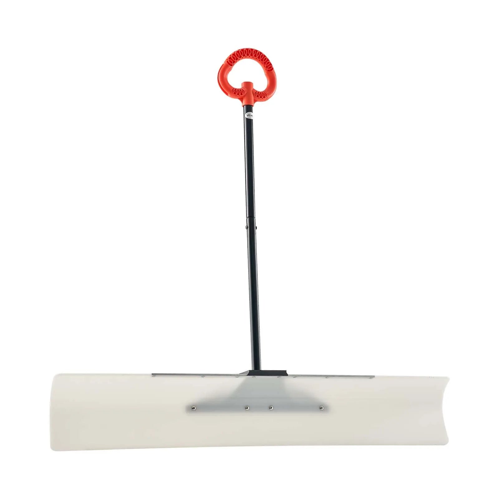 VEVOR Snow Pusher Shovel, 48 in Outdoor Snowplow Shovel with Ergonomic Grip, HDPE Plastic Blade, Winter Shovels with Segmented Handle, Metal Edged Strip, Portable Snow Removal Tool for Driveway Garden