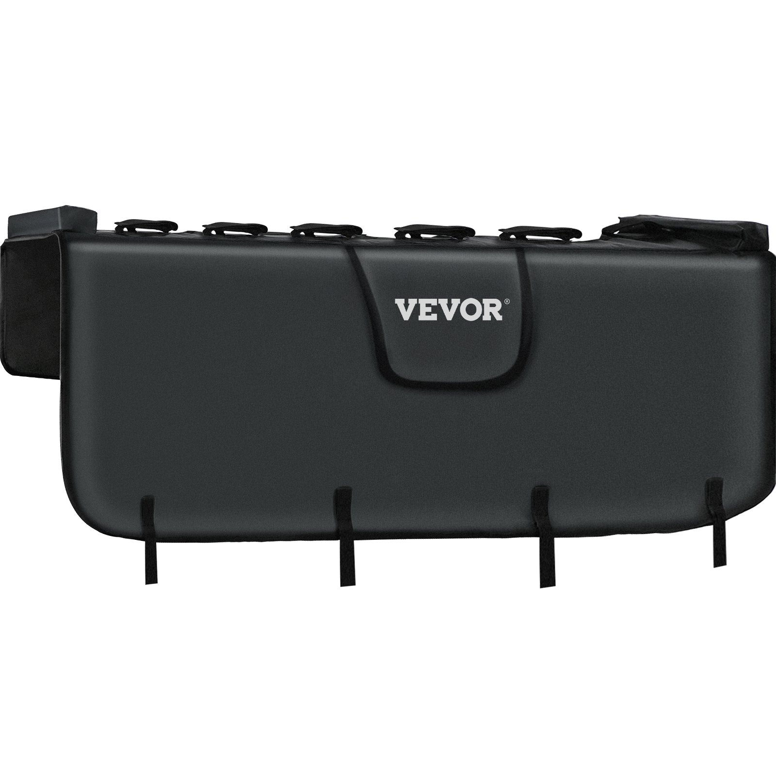 VEVOR Tailgate Pad, 63" Wide Tailgate Bike Pad, Truck Bike Pad for Carrying up to 6 Bikes, Truck Bed Bike Pad with PVC Outer Layer, Mechanic Tool Pocket and Straps for Middle & Large Pickup Truck