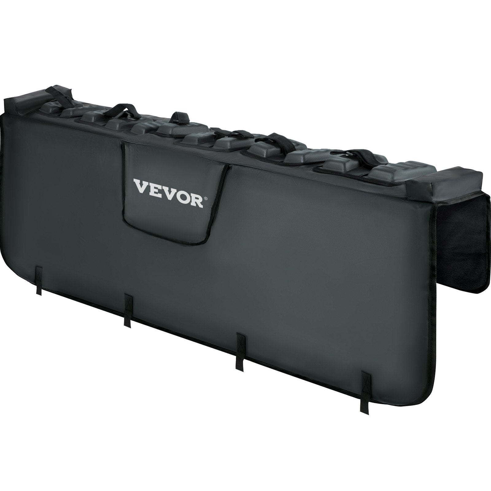 VEVOR Tailgate Pad, 63\" Wide Tailgate Bike Pad, Truck Bike Pad for Carrying up to 6 Bikes, Truck Bed Bike Pad with PVC Outer Layer, Tool Pocket and Straps for Middle & Large Pickup Truck, Upgraded