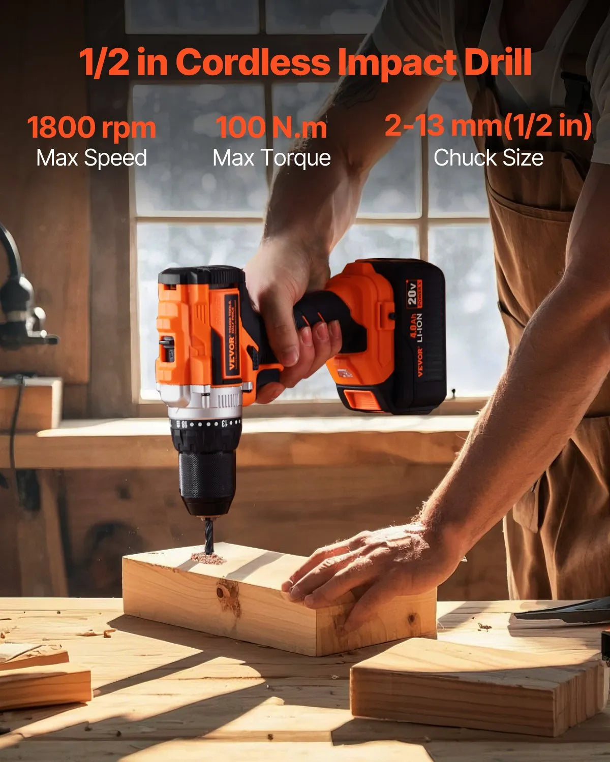 VEVOR Tool Combo Kit 20V Max Brushless 5-Tool Cordless Power Tool Combo Kit