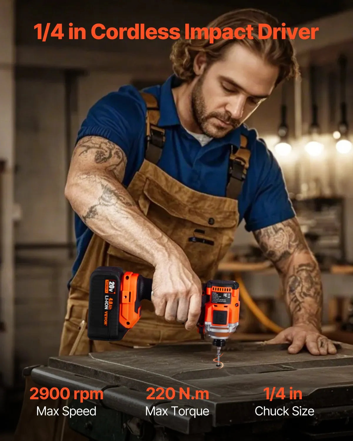 VEVOR Tool Combo Kit 20V Max Brushless 5-Tool Cordless Power Tool Combo Kit