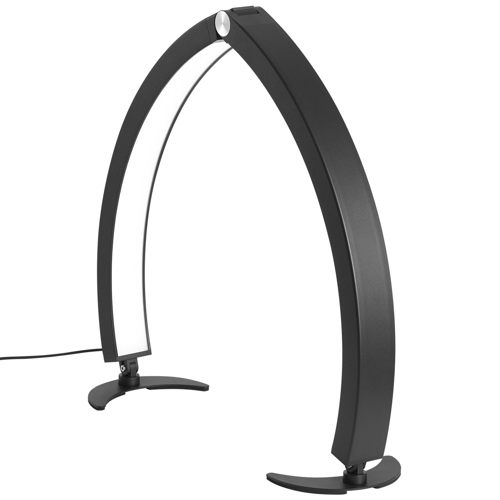 Nail Desk Light 40 W Half Moon Desk Lamp with Phone Holder Adjustable Brightness
