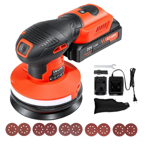 5" Cordless Random Orbital Sander, 300W Brushless, 7-Speed