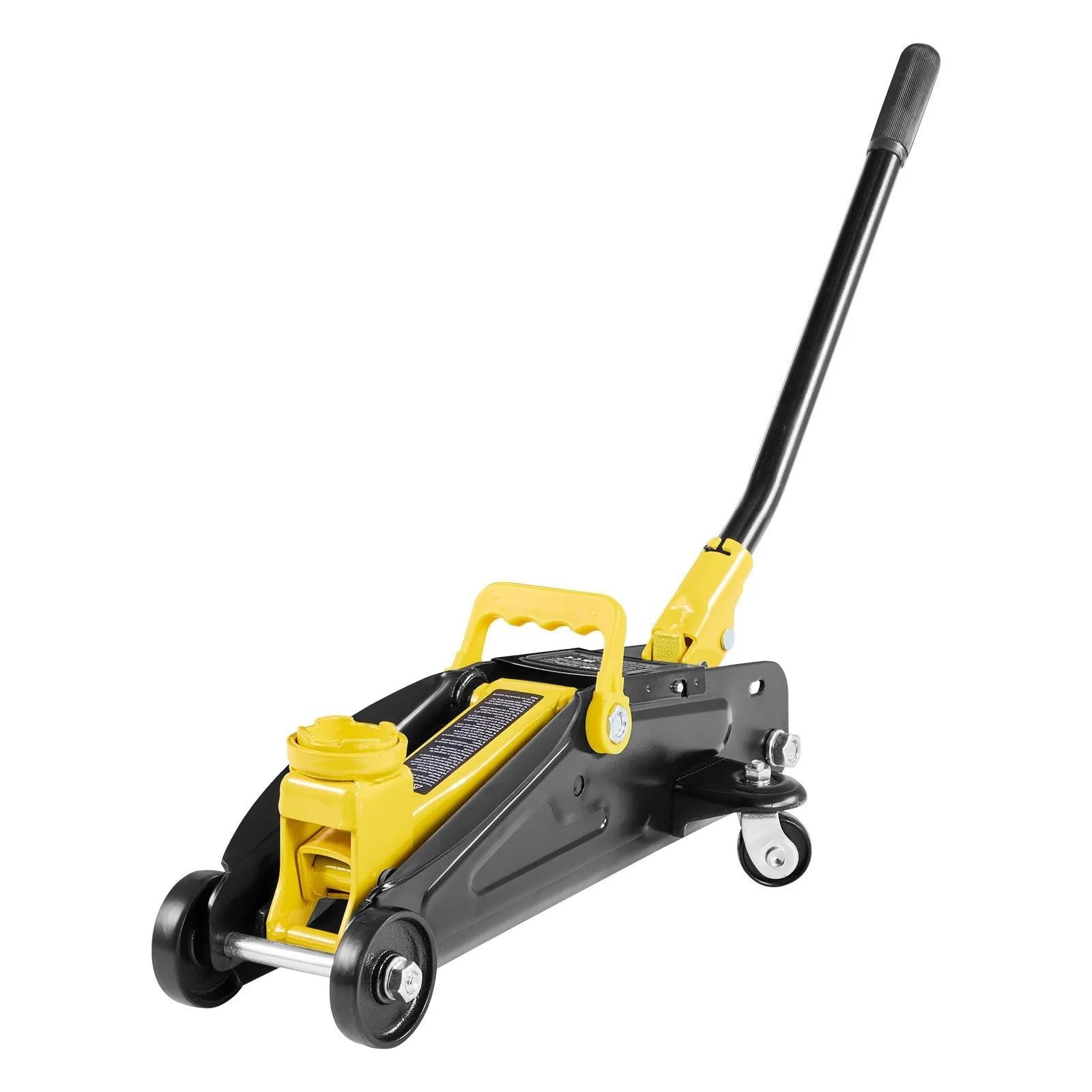 VEVOR Low Profile Floor Jack, 2 Ton (4400 lbs) Capacity, Steel Racing Floor Jack with Stands, Single Piston Quick Lift Pump, Hydraulic Trolley Car Lift for Compact SUVs, Lifting Range 5.1-12.2 Inches