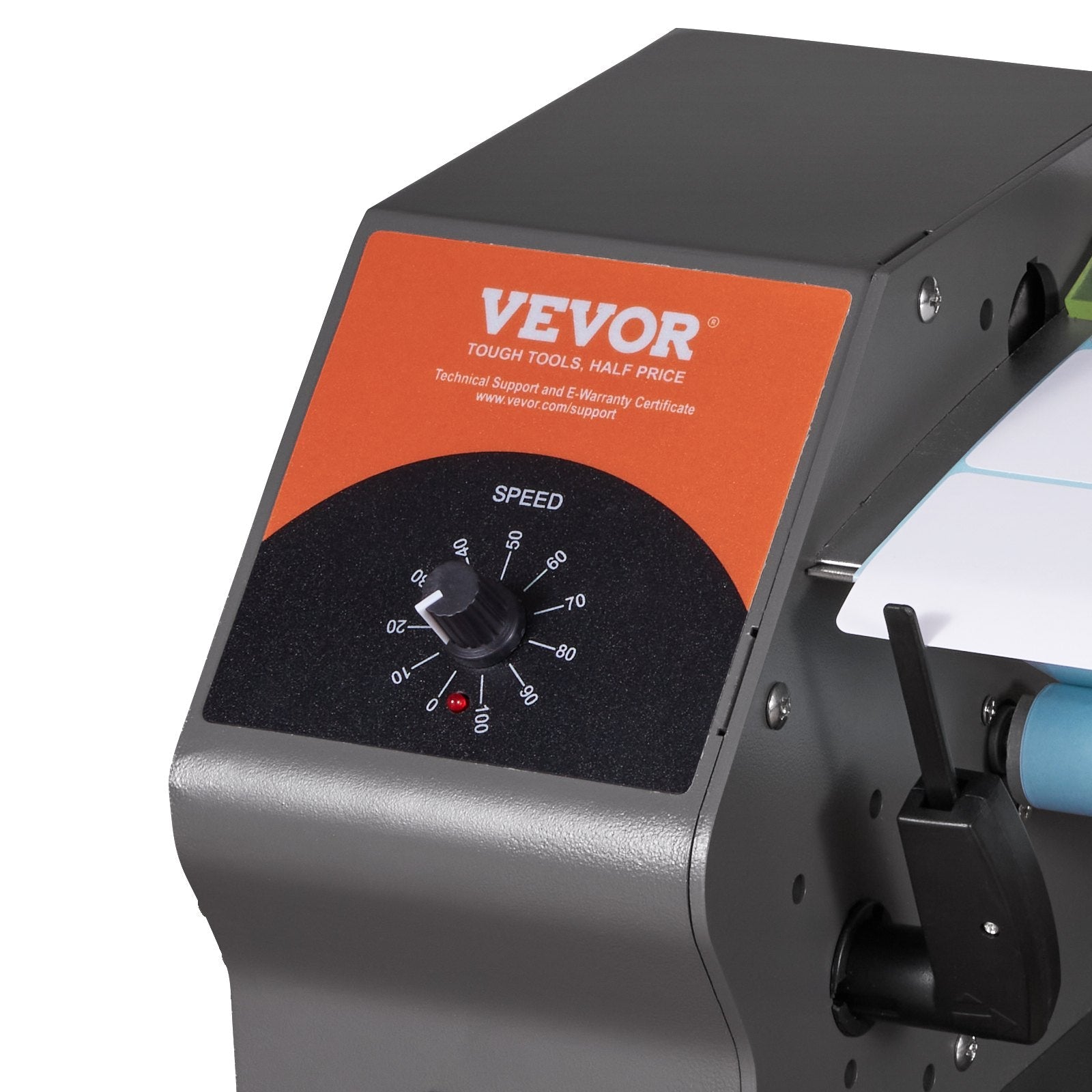 VEVOR Automatic Label Dispenser, Width 0.2"-4.5"/5-115 mm, Length 0.2"/5 mm-?, Automatic Label Stripper Label Separating Machine, Speed Adjustable Label Applicator for Transparent and Opaque Labels