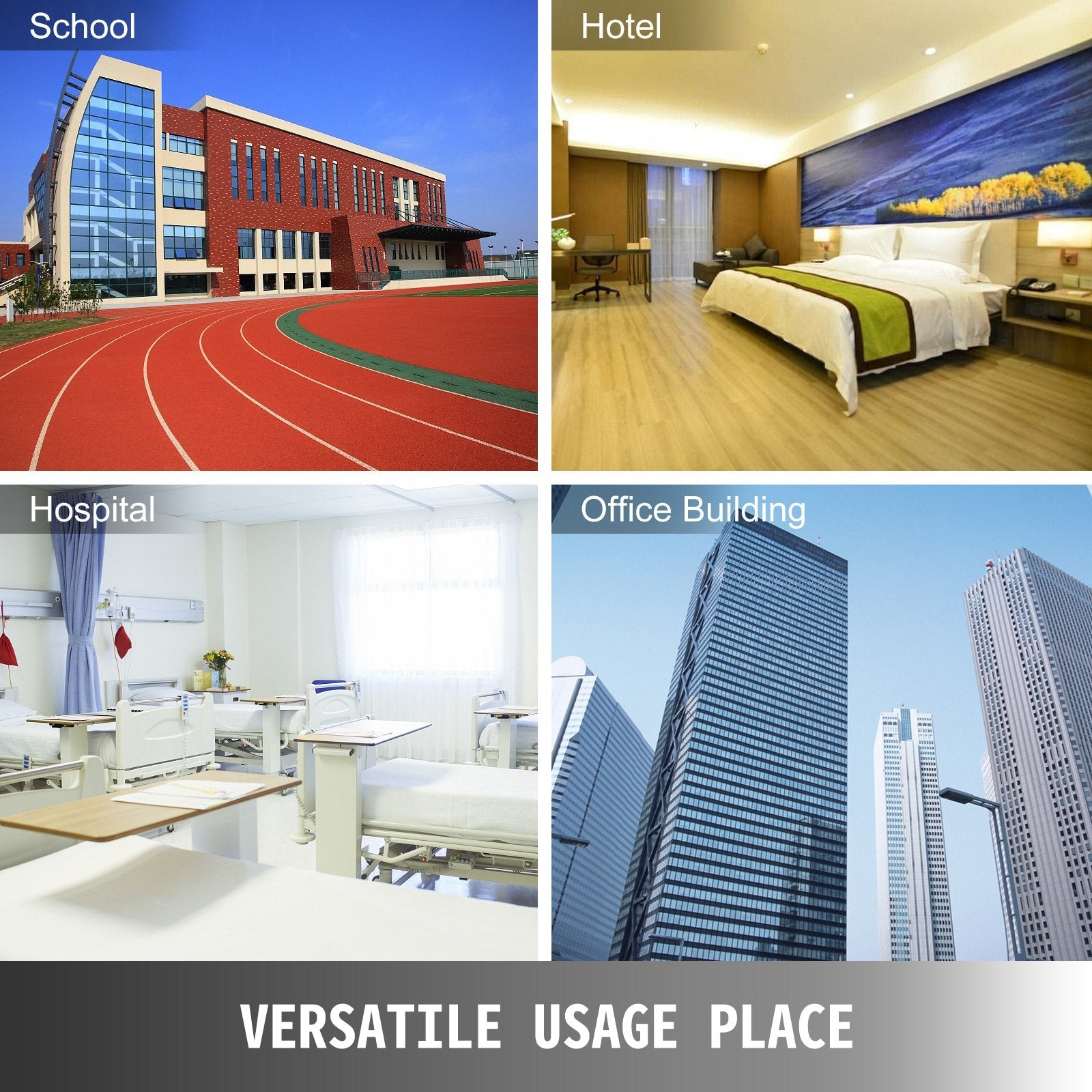 Door Push Bar Panic Exit Device W/ Exterior Lever Commercial Emergency Exit Bar