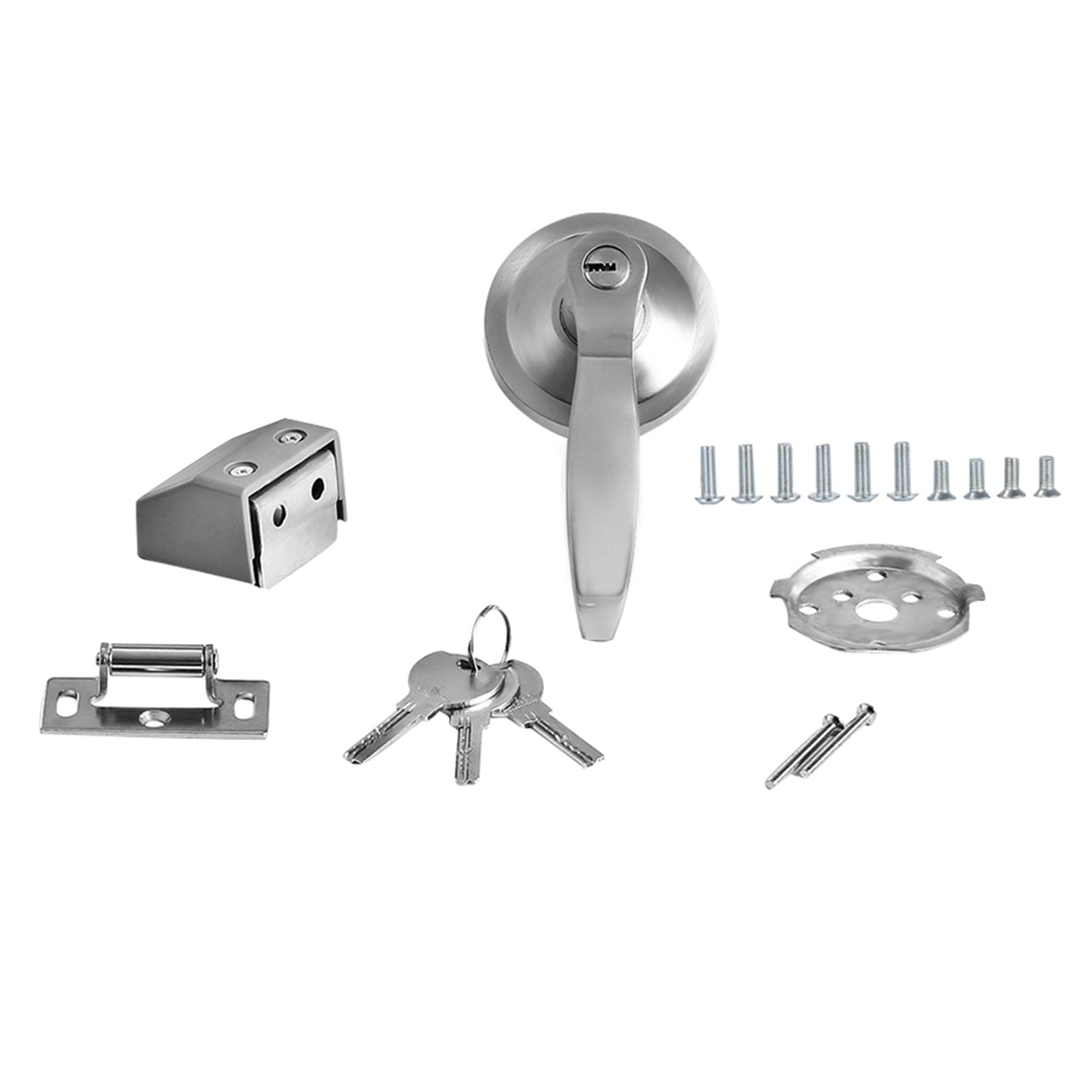 Door Push Bar Panic Exit Device W/ Exterior Lever Commercial Emergency Exit Bar