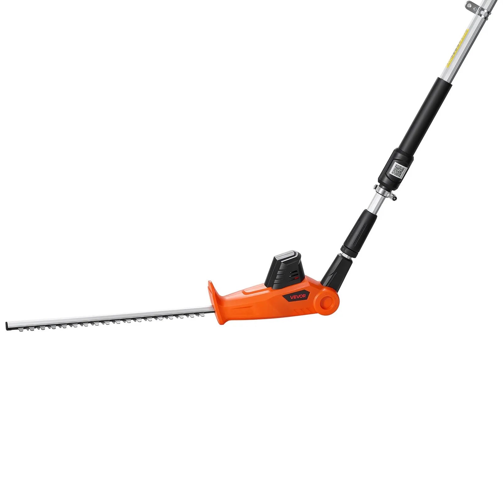 Cordless Pole Hedge Trimmer, 20V Electric Telescoping Hedge Trimmer Kit with 18" Dual-Action Steel Blade, Battery & Fast Charger Included