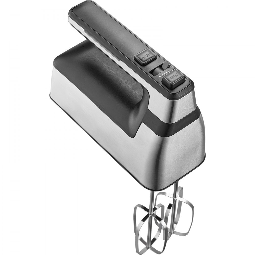 VEVOR Cordless Electric Hand Mixer, 250W, Continuously Variable Electric Handheld Mixer, with Turbo Boost Beaters Dough Hooks Storage Bag, Baking Supplies for Whipping Mixing Egg Cookie Cake Cream