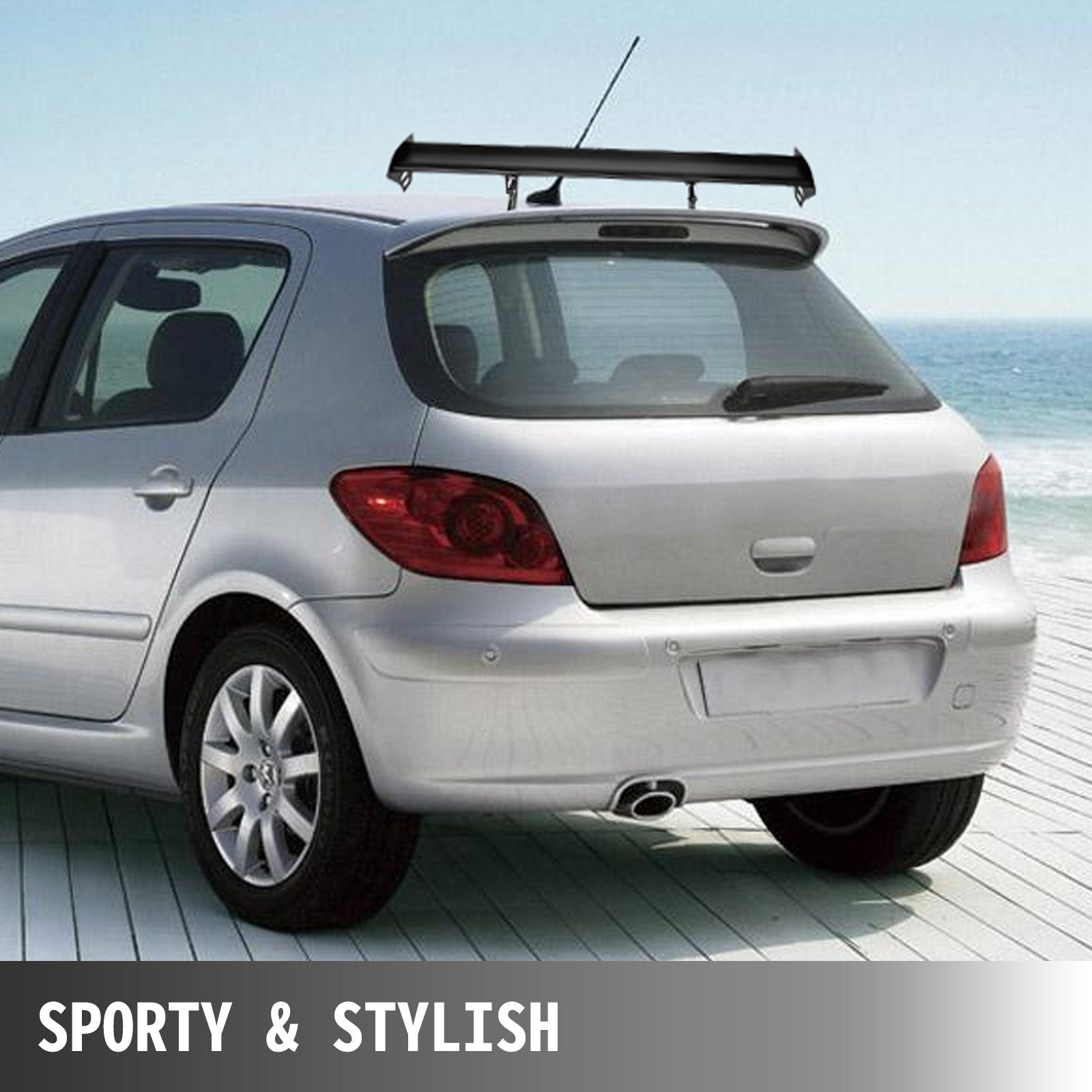 Universal GT Wing Spoiler 110CM Lightweight Aluminum Rear Spoiler Wing Adjustable Angel Single Deck