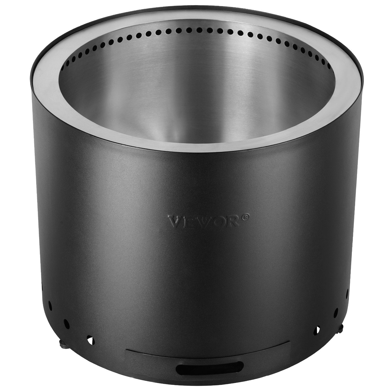 VEVOR Smokeless Fire Pit Stove Bonfire 19.3 in Dia Wood Burning Stainless Steel