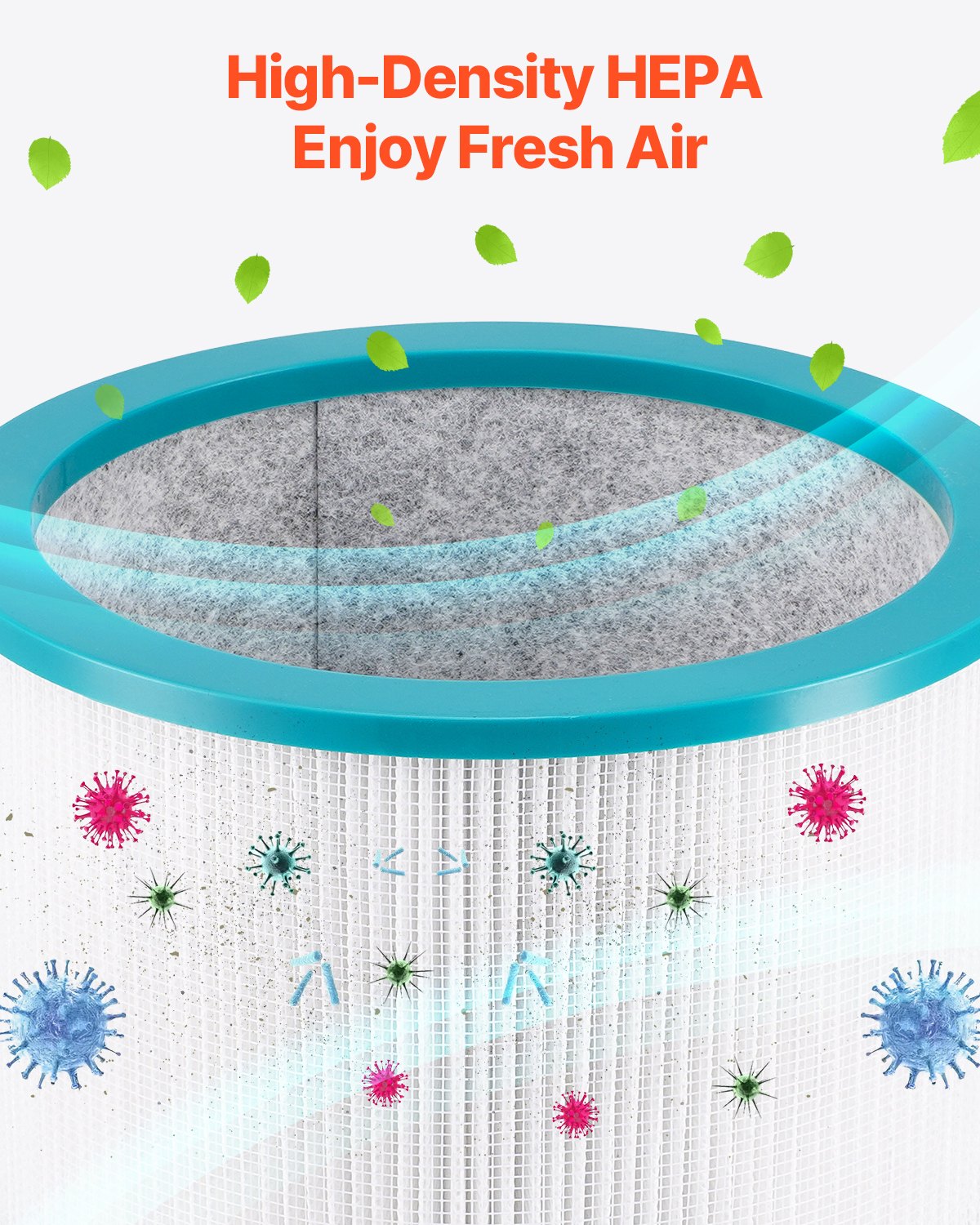 VEVOR 34" Oscillating Tower Fan 8H Timer 16.4ft/s Velocity with Remote Control