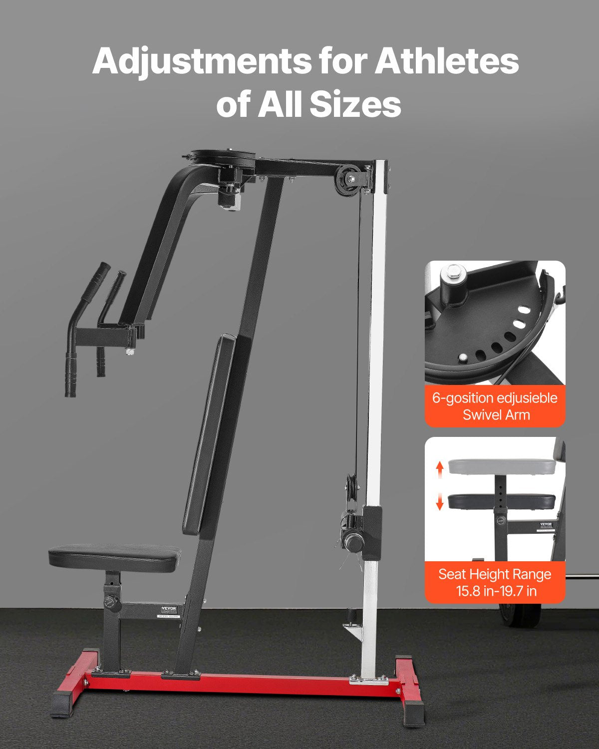 VEVOR Chest Fly Machine Adjustable Fly Reverse Delt Machine Upper Body Workout