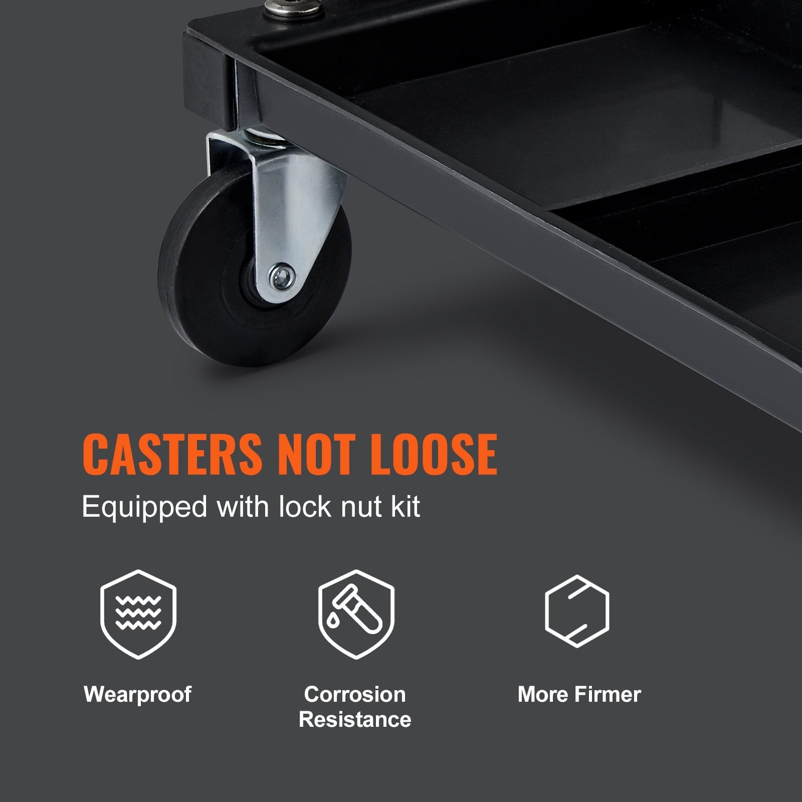 VEVOR Rolling Creeper Garage/Shop Seat, 250 LBS Capacity Padded Rolling Workshop Stool with Tool Tray Storage, Mechanic Stool for Garage, Shop, Auto Repair, Black