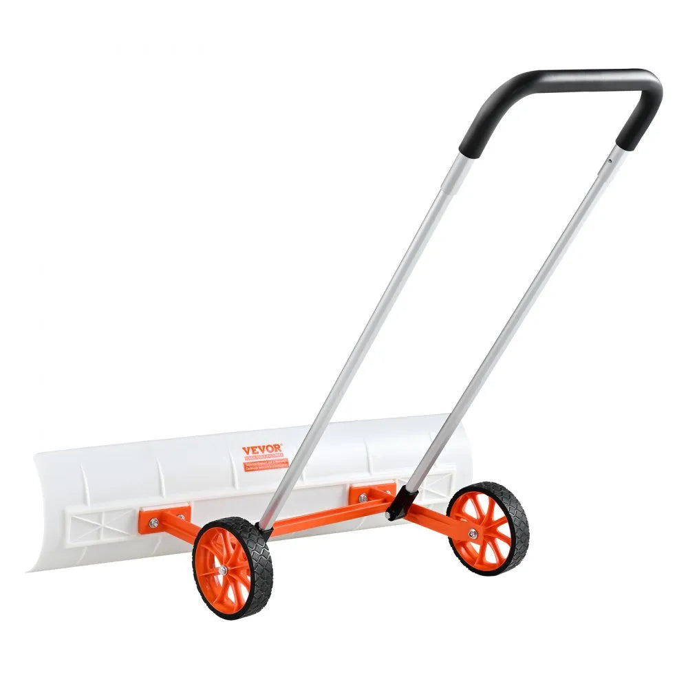 VEVOR Snow Shovel with Wheels, 37 inch Snow Shovel for Driveway, ABS Snow Shovel Pusher for Snow Removal, Heavy Duty Shovel Pusher with Wide Blade and U-shaped Aluminum Alloy Handle