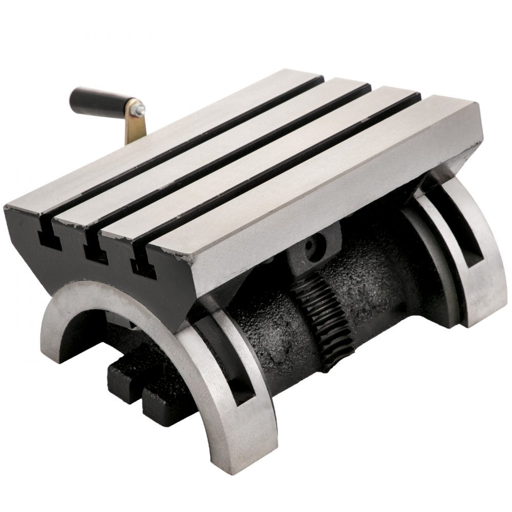 VEVOR Tilting Milling Table 10x7inch Tilting Angle Milling Machine 0-90°Adjustable Swivel Angle Plate with 3 T-slots and an Adjustable Crank Handle Heavy Duty Tilting Milling Machine for Grinding