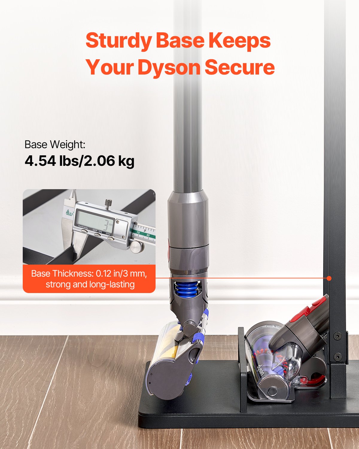 VEVOR Vacuum Stand for Dyson Multi-Models Storage Bracket Holder with Wheels
