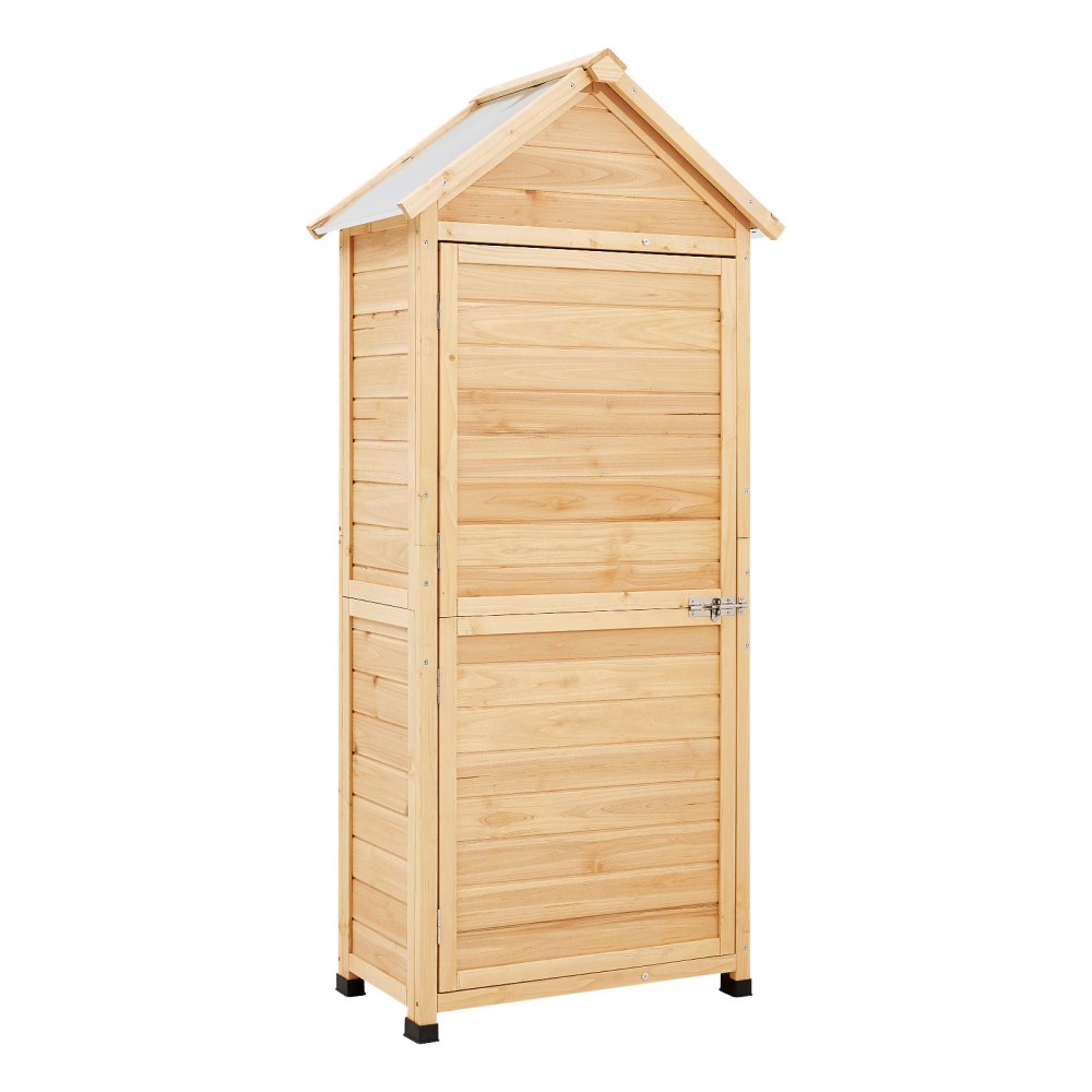 VEVOR Outdoor Wooden Storage Shed Waterproof Garden Tool Shed 28x63 inch