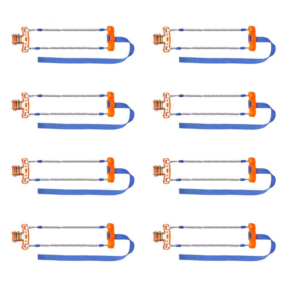 VEVOR 8 PCS Snow Chains Tire Width 9.2-11.2in/235-28mm for Car/Pickup/SUV/Truck