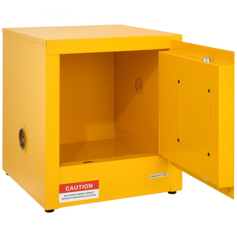 VEVOR Flammable Cabinet 17\" x 17\" x 18\", Galvanized Steel Safety Cabinet, Adjustable Shelf Flammable Storage Cabinet, for Commercial Industrial and Home Use