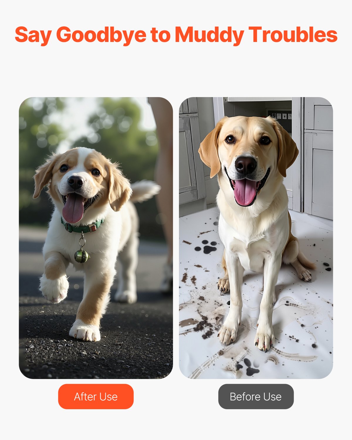 VEVOR Rubber Mulch Roll for Landscaping 120 x 4.5in Rubber Mulch Mat Pathway