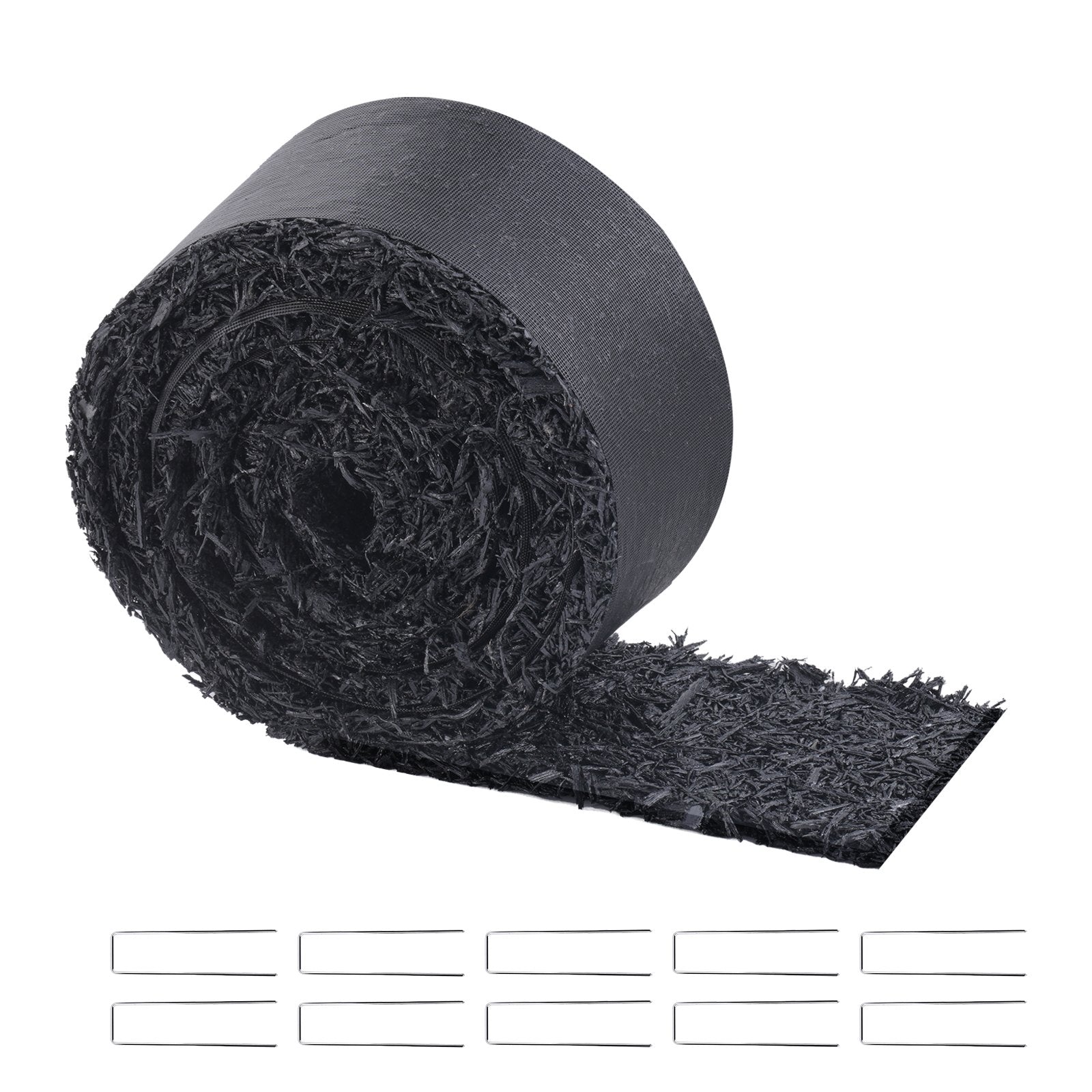 VEVOR Rubber Mulch Roll for Landscaping 120 x 4.5in Rubber Mulch Mat Pathway