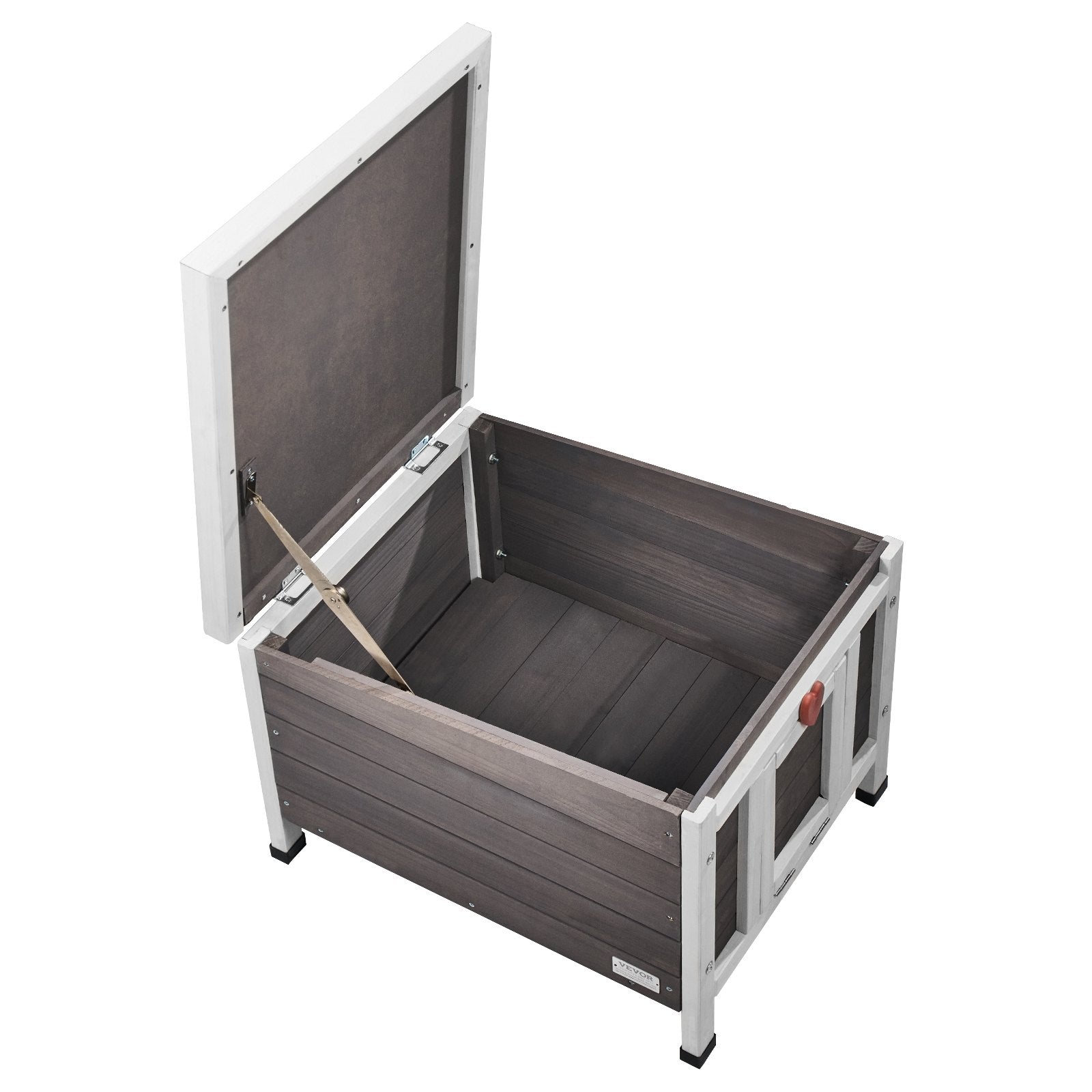 VEVOR Outdoor Cat House Wooden Feral Cat Shelter with Roof & PVC Door Flaps