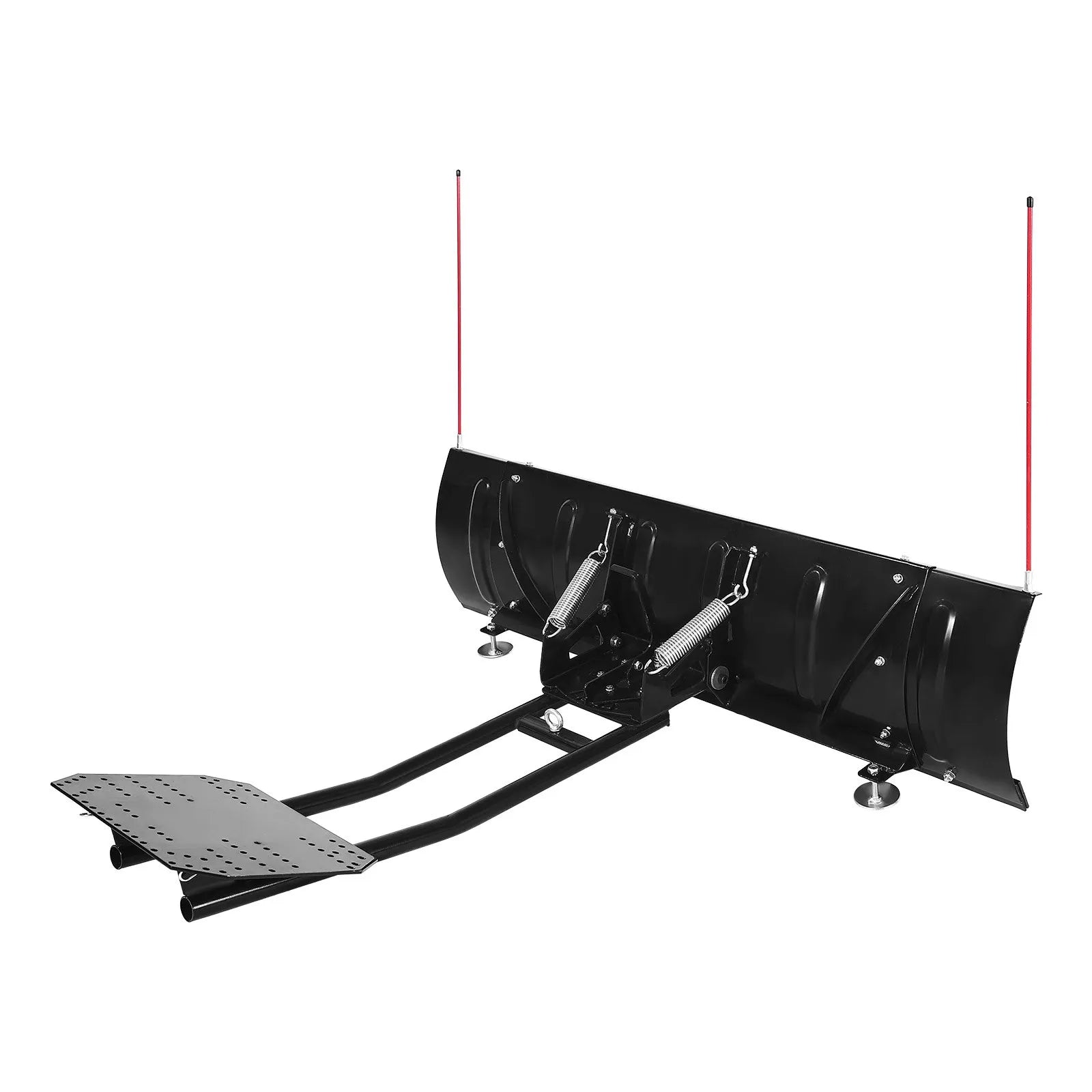 VEVOR Snow Plow Blade, 43 in/60 in Width Adjustable Snow Plow Kit, Easy to Detach, Universal Mount Plowing Attachment with Rubber Flaps, Heavy Duty Steel Blade, Compatible with Most UTV & ATV