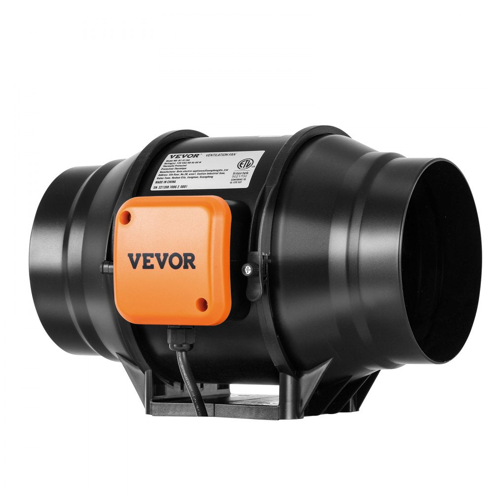 VEVOR 6 Inch Inline Duct Fan HVAC Exhaust Blower Kit AC Variable Speed Control