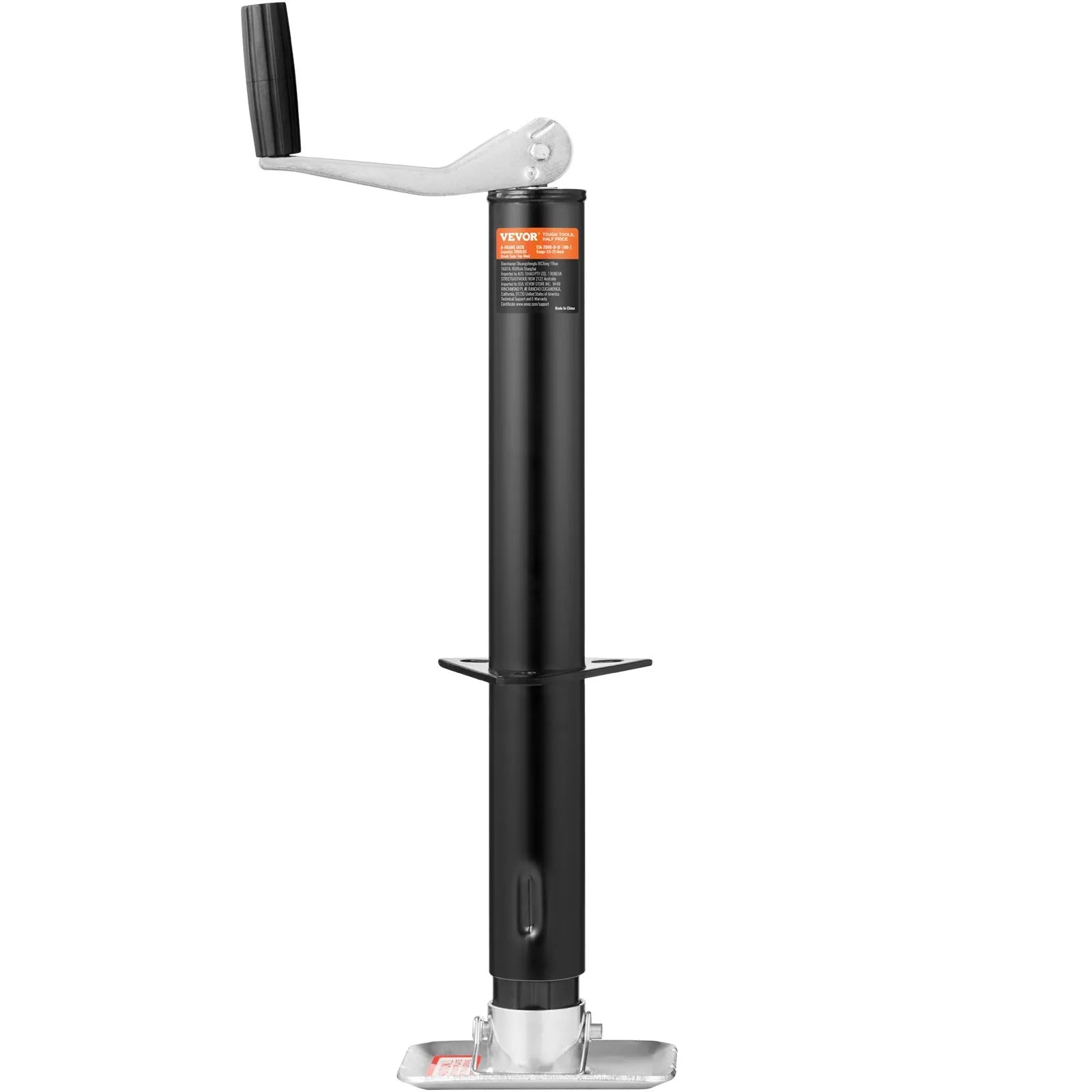 VEVOR Trailer Jack, Trailer Tongue Jack A-frame Bolt on Weight Capacity 2000 lb, Trailer Jack Stand with Handle for lifting RV Trailer, Horse Trailer, Utility Trailer, Yacht Trailer