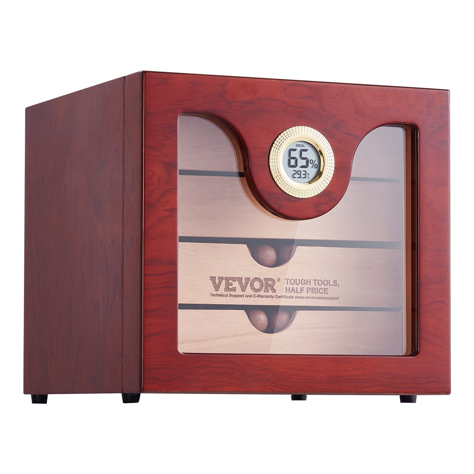 VEVOR 100 Cigar Humidor Cabinet Cedar Cigar Box Humidifier & Hygrometer & Shelve