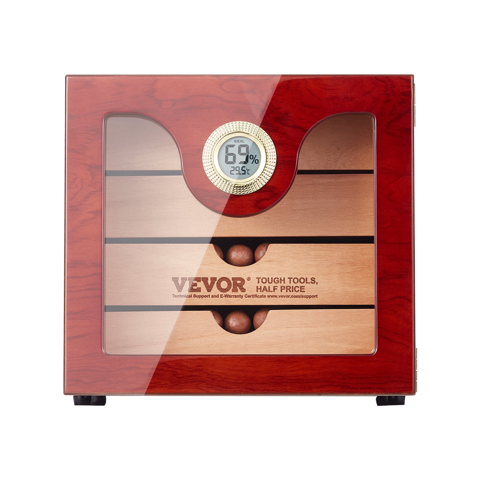 VEVOR 100 Cigar Humidor Cabinet Cedar Cigar Box Humidifier & Hygrometer & Shelve
