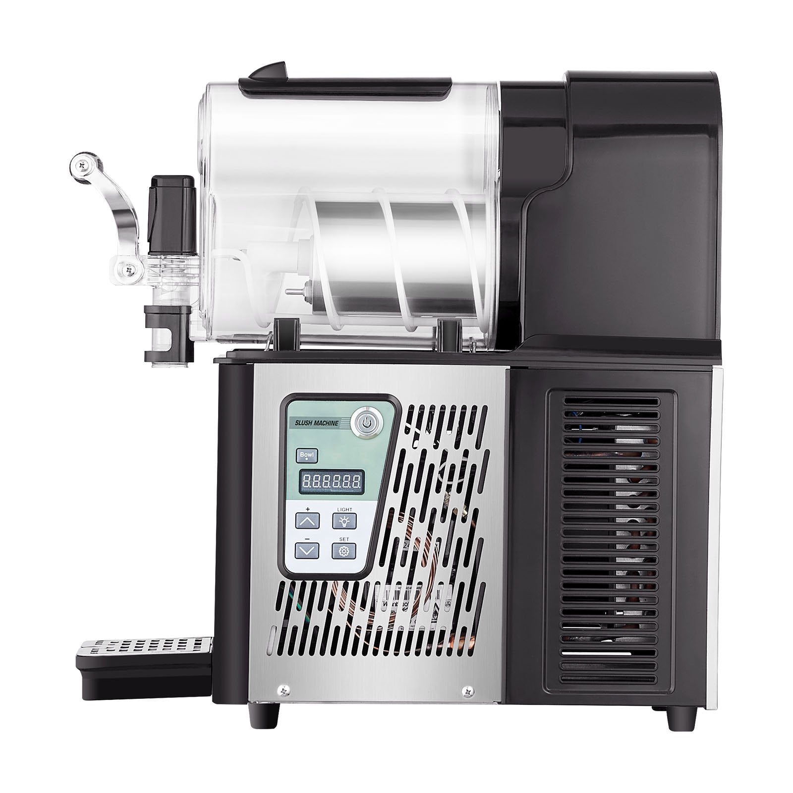 VEVOR Commercial Slushy Machine, 3L Single Bowl Slush Drink Maker, 330W Frozen Drink Machine with Temperature Preservation, Stainless Steel Home Slush Frozen Drink Machine Automatic Clean, Black