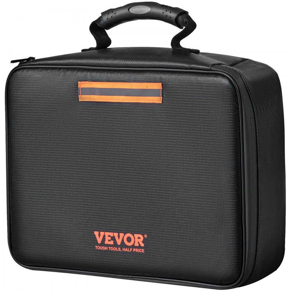 VEVOR Fireproof Document Box, Fireproof Document Bag with Lock 2000?, 3-layer Fireproof and Waterproof File Box 14.17x10.63x4.13 inch with Zipper, for Money, Documents, Jewelry and Passport