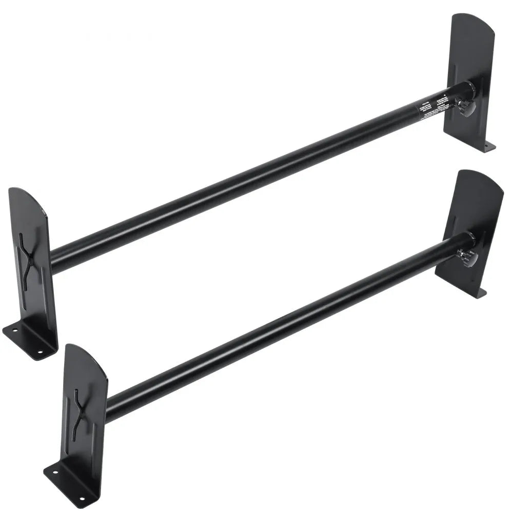 VEVOR Van Roof Ladder Rack, 2 Bars Alloy Steel Roof Racks, 500 LBS Capacity Rain-Gutter Roof Rack, Adjustable Length 35.8"-57.5", Van Ladder Rack Compatible with Chevrolet Express, GMC Savana, etc