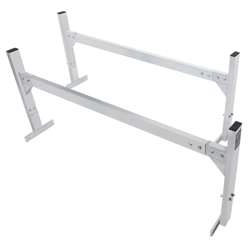 VEVOR Van Roof Ladder Rack, 2 Bars Aluminum Alloy Roof Ladder Racks, 400 LBS Capacity Rain-Gutter Van Roof Rack, Adjustable Length 51.2" to 81.1", Van Ladder Rack for Van, Cargo, Trailer