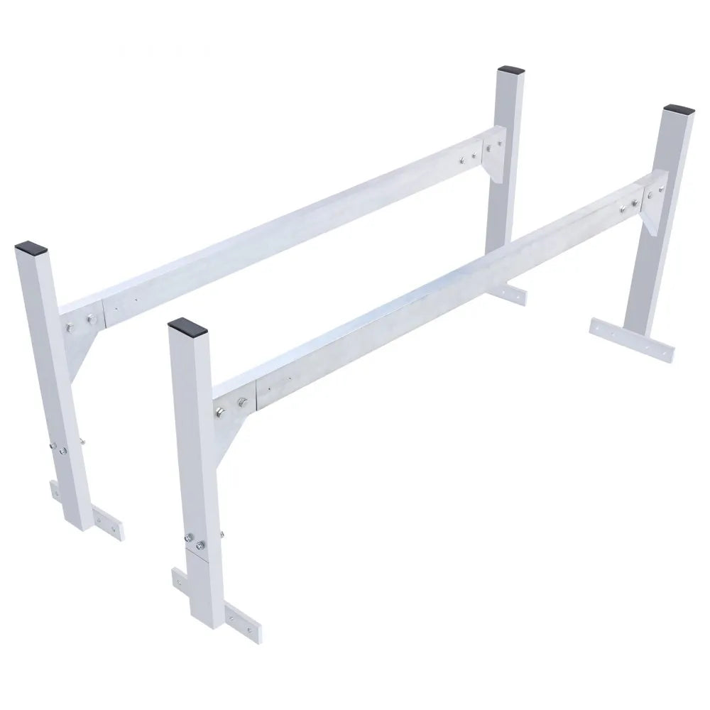 VEVOR Van Roof Ladder Rack, 2 Bars Aluminum Alloy Roof Ladder Racks, 400 LBS Capacity Rain-Gutter Van Roof Rack, Adjustable Length 51.2" to 81.1", Van Ladder Rack for Van, Cargo, Trailer