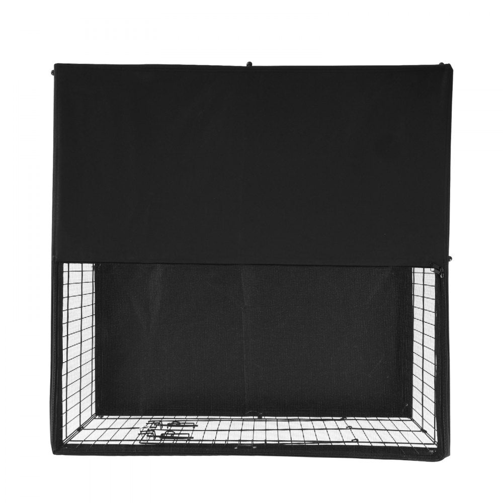 VEVOR Dog Playpen 4 Panels Foldable Metal Dog Exercise Pen with Bottom Pad Cover