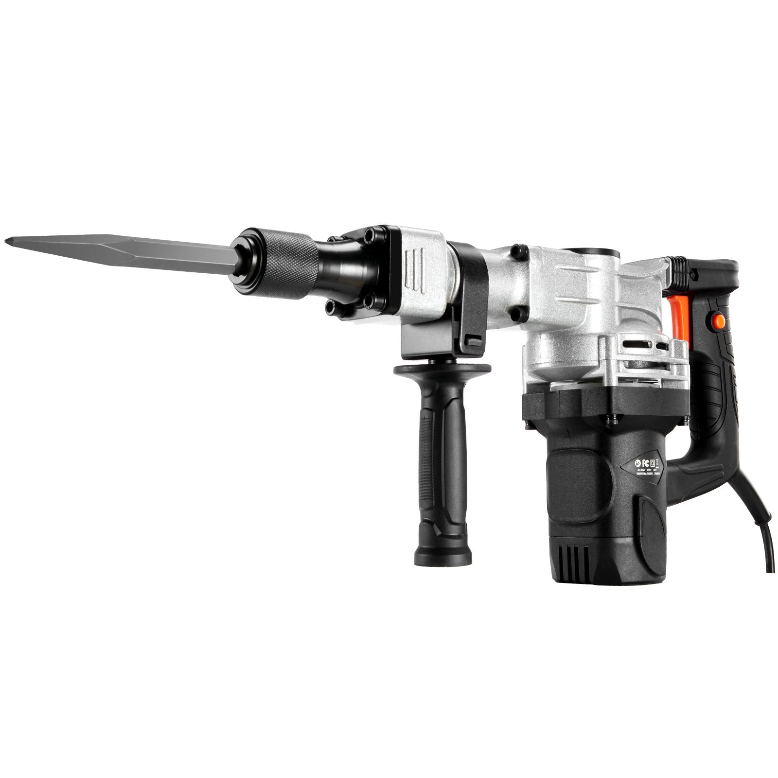 VEVOR Demolition Jack Hammer, 1400W Electric Jackhammer Heavy Duty, 2900 BPM Concrete Breaker, 2pcs Chisels Bits Chipping with Case, Gloves Black