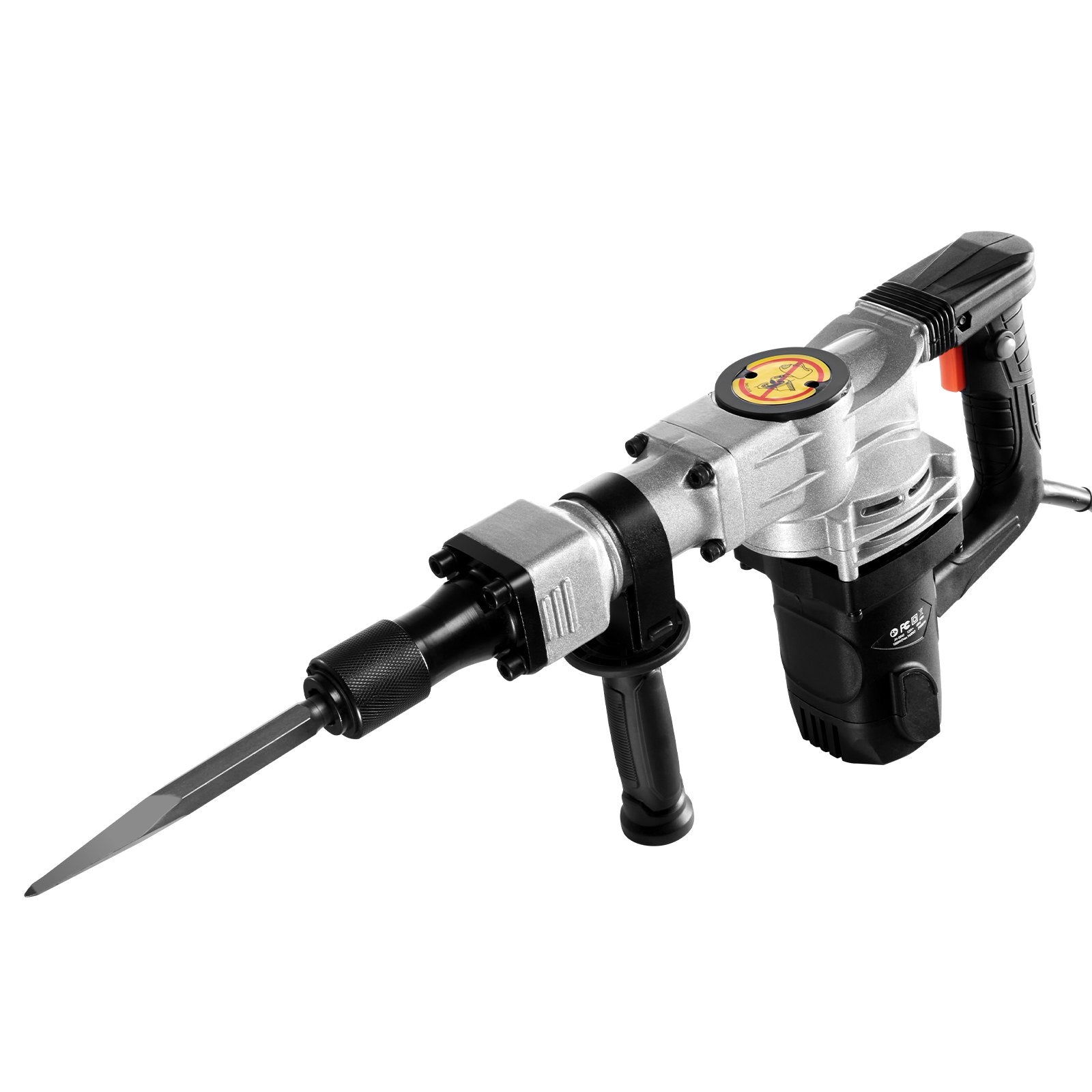 VEVOR Demolition Jack Hammer, 1400W Electric Jackhammer Heavy Duty, 2900 BPM Concrete Breaker, 2pcs Chisels Bits Chipping with Case, Gloves Black