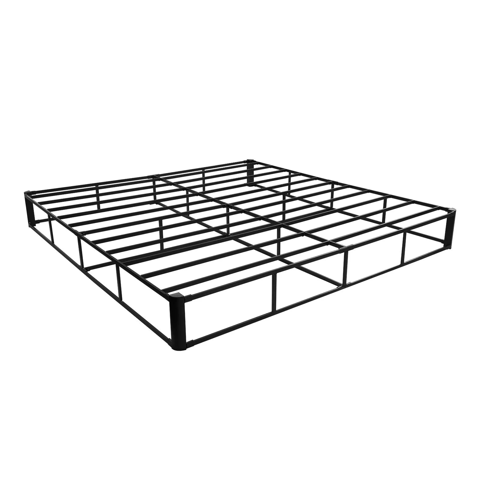 VEVOR Box Spring King Size Bed Frame with Fabric Cloth 79.1L x 75.8W x 9.1H in