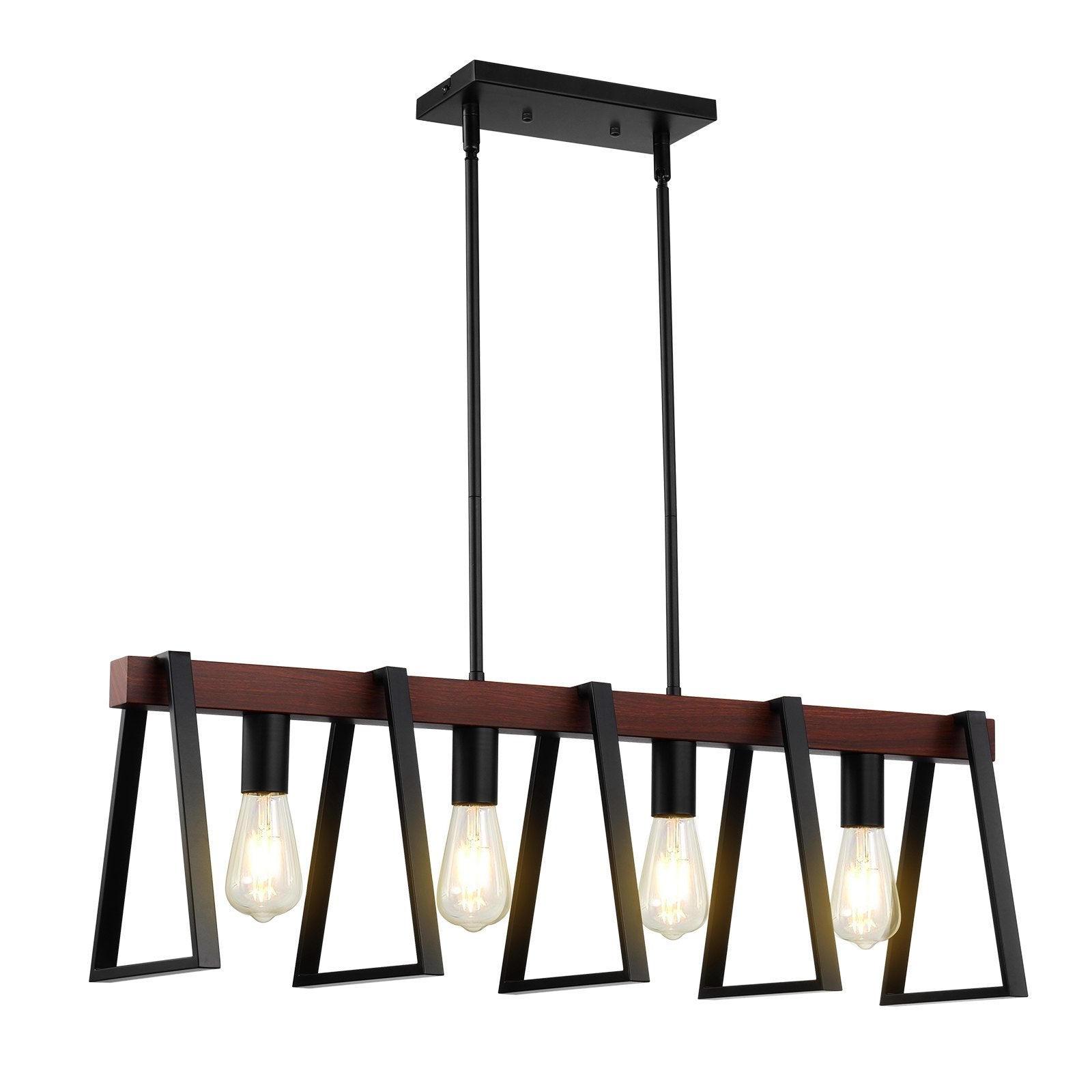 VEVOR 4-Light Kitchen Island Pendant Lights 60W Adjustable Dining Room Light E26