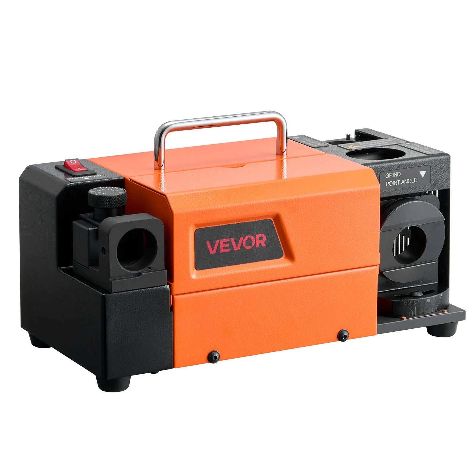 VEVOR Drill Bits Sharpener MR-13D, 3–13mm Professional Drill Bit Grinder with Adjustable Lip Relief Angle, Front Cutting Lip & 95°-135° Point Angle, 5800RPM Re-Sharpener with 11 Collets & CBN Wheel
