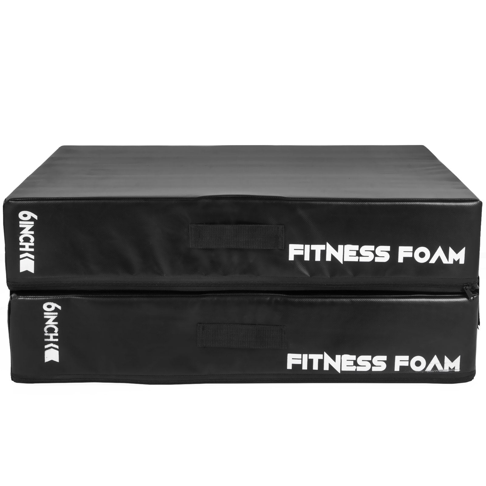 VEVOR 6 inch Barbell Crash Cushion Pads, Weightlifting Protector Falling Pads,Red/Blue/Black Cushioned Foam Mat,for Olympic Weightlifting,One Pair (Black)